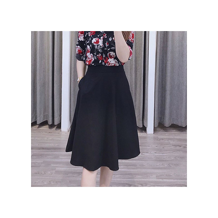 Chân váy xòe nữ công sở túi cv44 M1