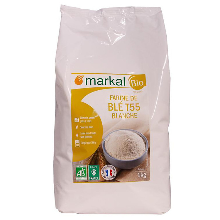 Bột mì trắng đa dụng Hữu Cơ T55 Markal gói 1kg