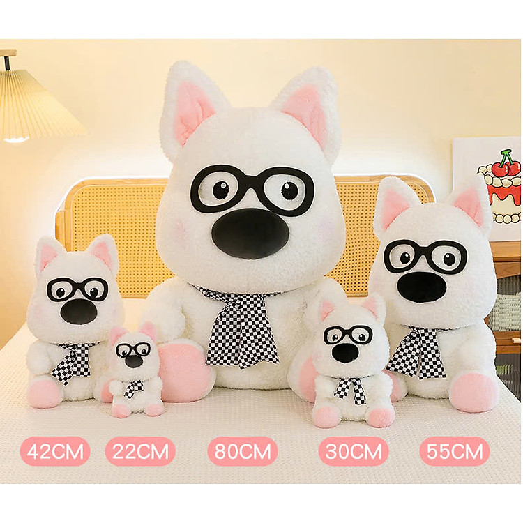 Gấu bông chó kính cute 25cm Chính hãng Tiết kiệm - Hình ảnh 3