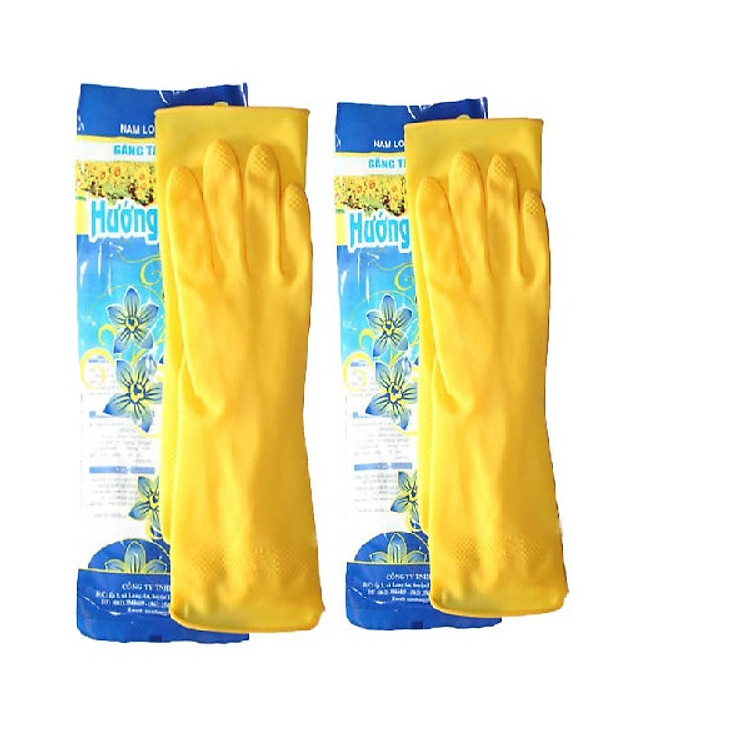 Bộ 2 đôi găng tay rửa chén bát cao su - GIAO MÀU NGẪU NHIÊN