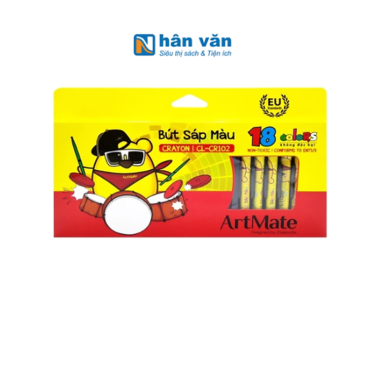 Bút Sáp Màu ArtMate 18 Màu CL-CR102