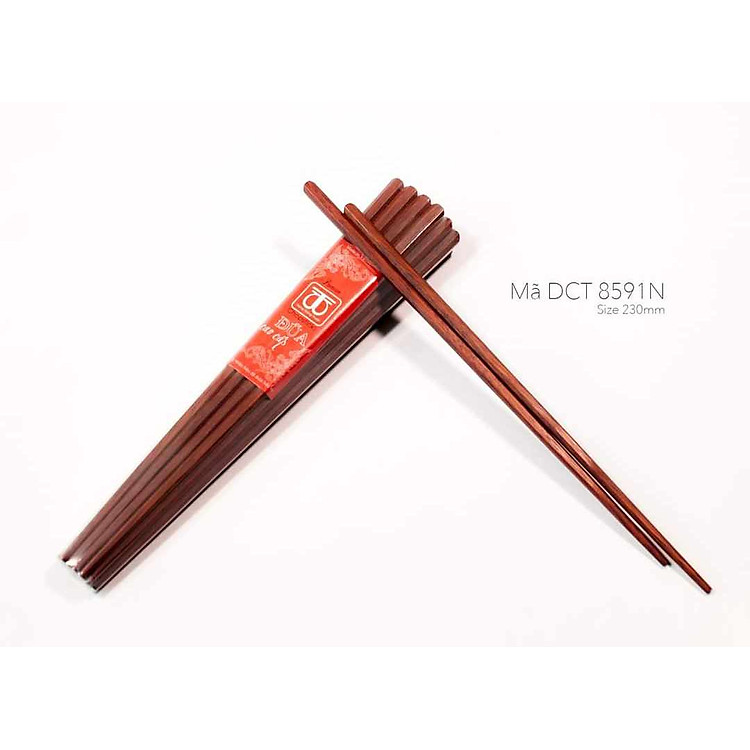Bộ 10 đôi đũa cao cấp đũa đẹp đũa sạch thân 8 canh chống lăn ( chất liệu gỗ cẩm )size nhật