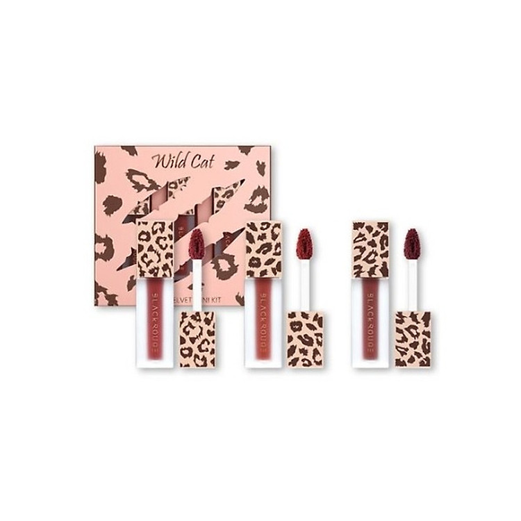Set 3 cây son Wild Cat Black Rouge Air Fit Velvet Mini Kit