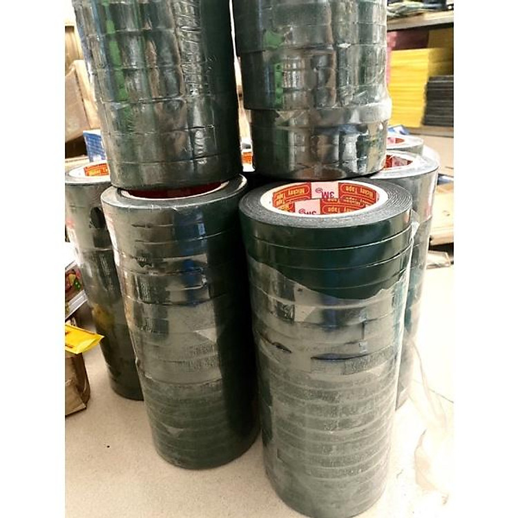 Băng dính xốp 2 mặt màu xanh đen có 4 loại 1.5cm ,2cm ,5cm ,1cm