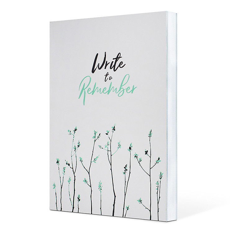 Sổ Mở Phẳng A5 SDstationery 180 trang - Write To Remember (100 trang trắng +72 trang dòng kẻ + 8 trang hình kèm câu quote)