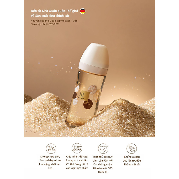 Bình Sữa Kuku Cổ Rộng KU5883 - 300ml Đảm bảo Giá rẻ - Hình ảnh 5