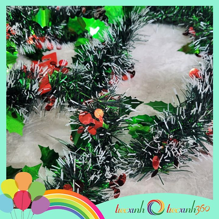 Dây kim tuyến trang trí Noel 2m