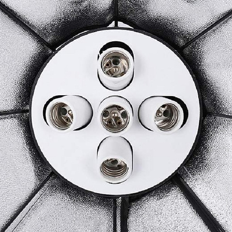 Đui đèn 5 bóng và Softbox bát giác 90cm