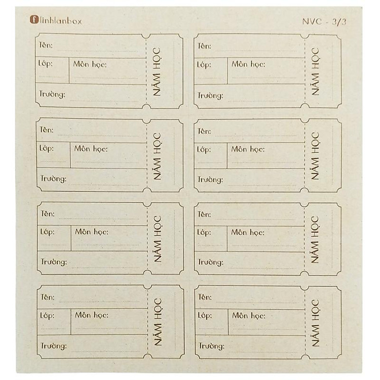 Bộ Nhãn Vở C (24 chiếc) - Ảnh 5