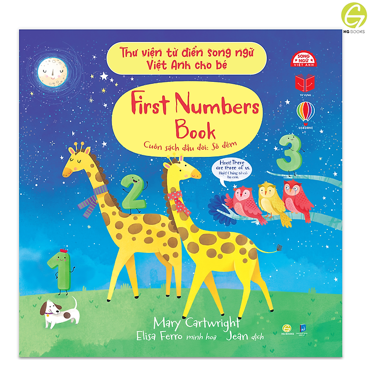 Sách Thư Viện Từ Điển Song Ngữ Việt-Anh Cho Bé 2–6 Tuổi 4 Chủ Đề First Alphabet, Numbers, Animals, Words – Kèm File Nghe