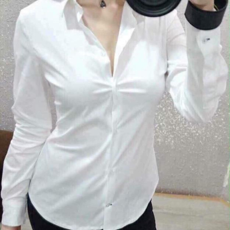 Áo sơ mi trắng dài tay thời trang