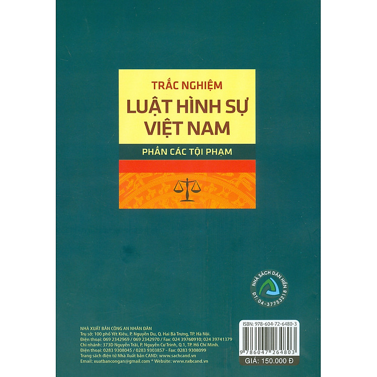 Trắc Nghiệm Luật Hình Sự Việt Nam - Phần Các Tội Phạm (Tái bản có sửa chữa, bổ sung) - Ảnh 2