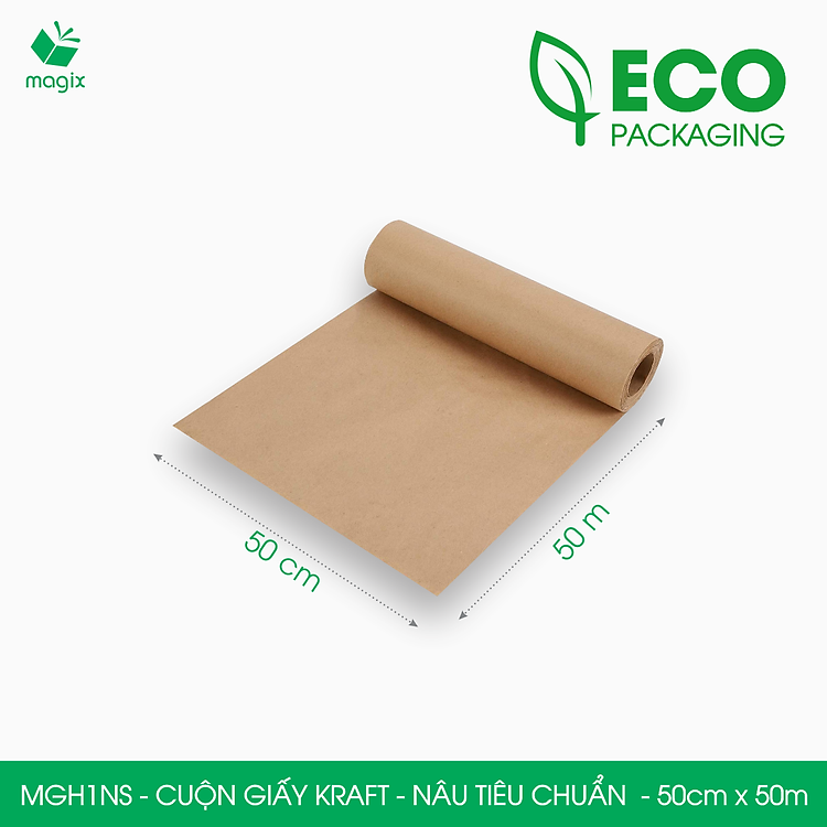 Cuộn Giấy Kraft Nâu 50cm x 50m