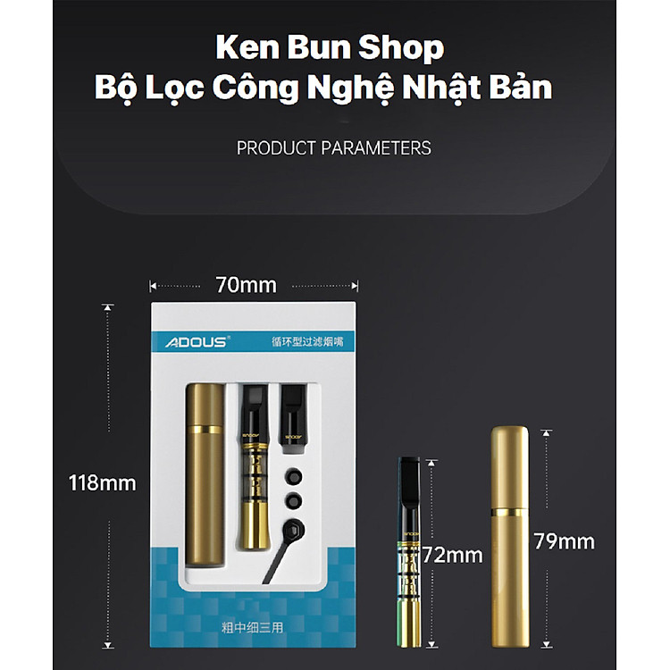 Đầu Lọc Thuốc Adous Đa Năng (Dùng cho Size Lớn & Vừa & Nhỏ)