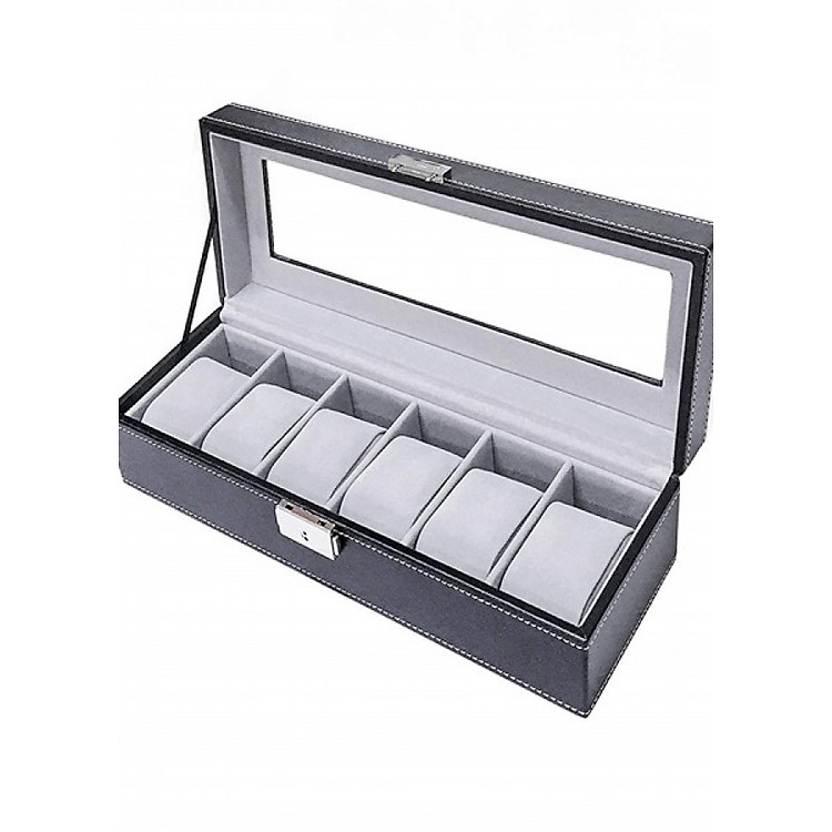 Hộp da PU cao cấp đựng 6 chiếc đồng hồ