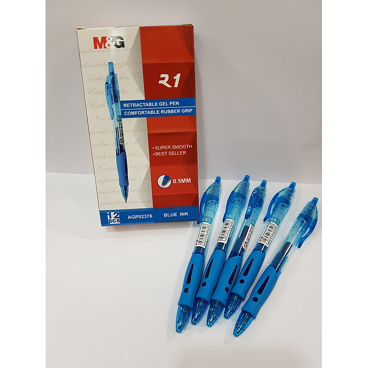 Hộp Bút Nước Mực Gel Bấm M&G R1 (12 chiếc)