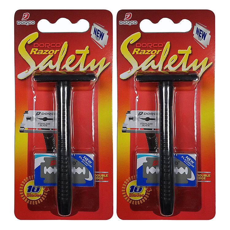 Combo 2 Set Dao Cạo Râu Lưỡi Lam Cao Cấp Dorco Pl 610 PL 610 - PL 610 (Tặng 1 Dao Cạo Chân Mày Dorco Shai Simple)