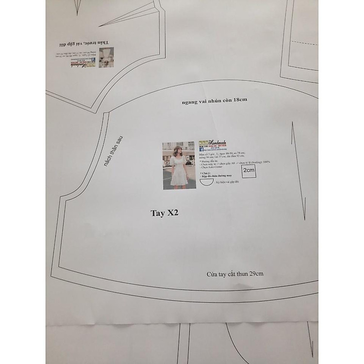 Rập giấy A0 đầm nữ mã 541 (BẢN VẼ) - Ảnh 3