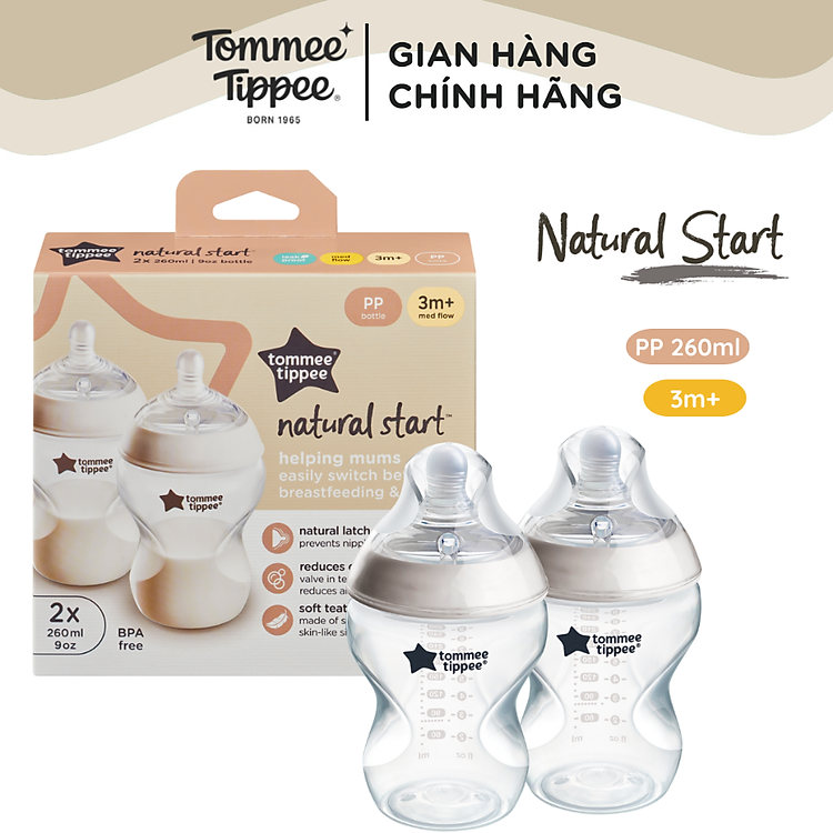 Mua Bình Sữa Tommee Tippee 260ml Tự Nhiên Uy tín Tiết kiệm