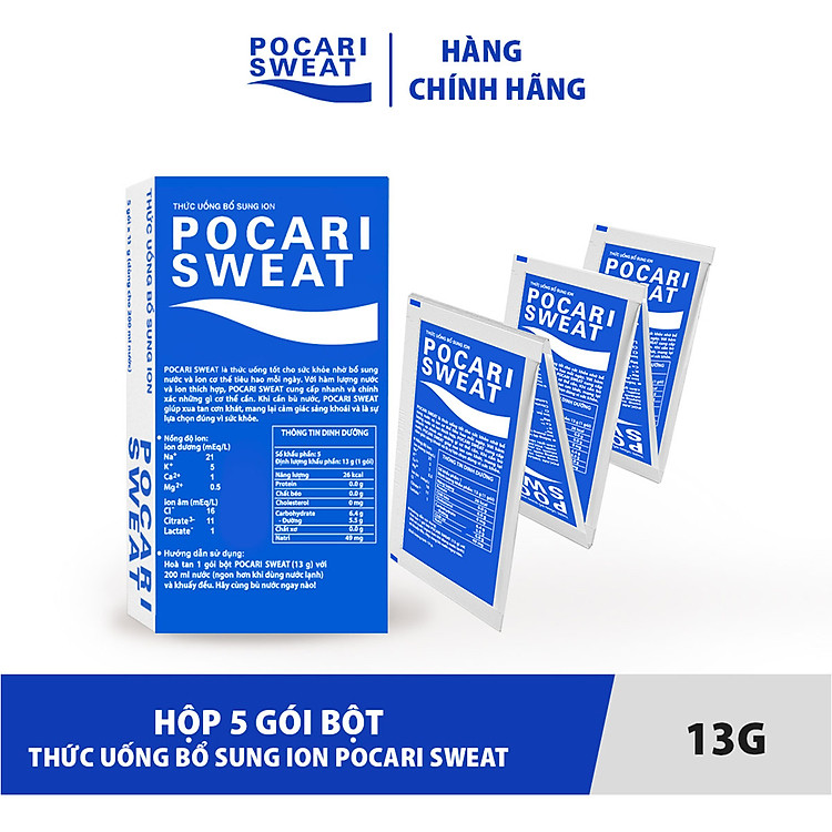 Hộp 5 gói bột Thức Uống Bổ Sung ION Pocari Sweat (13gram/ Gói)