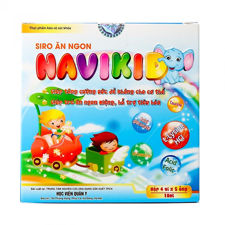 Thực Phẩm Bảo Vệ Sức Khỏe SIRO ĂN NGON NAVIKID (20 ông x 10ml)