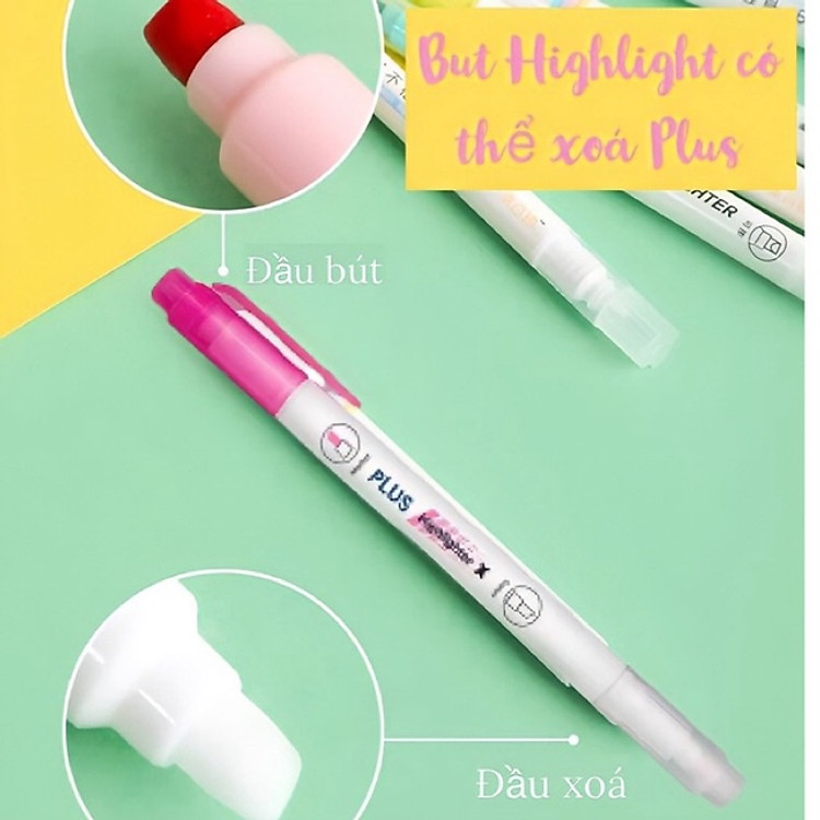 Bút Dạ Quang Xóa Được PLUS (12 cây) - Ảnh 5