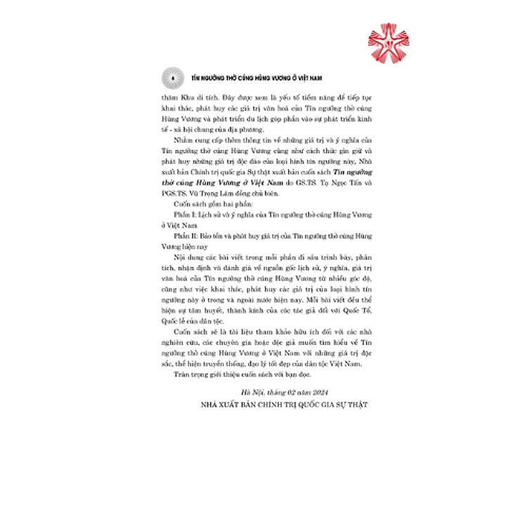 Tín ngưỡng thờ cúng Hùng Vương ở Việt Nam (bản in 2024) - Ảnh 2