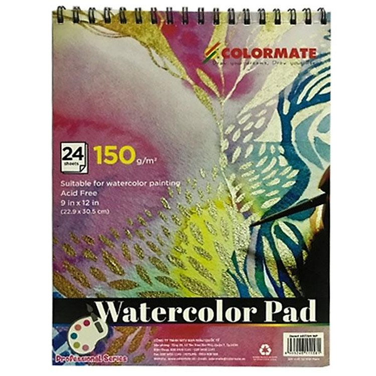 Tập Giấy Vẽ A4 Watercolor Pad Colormate ARTIST-WP (24 tờ)