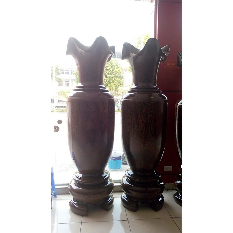 Đôi Lục Bình Nội Thất Mun Đuôi Công