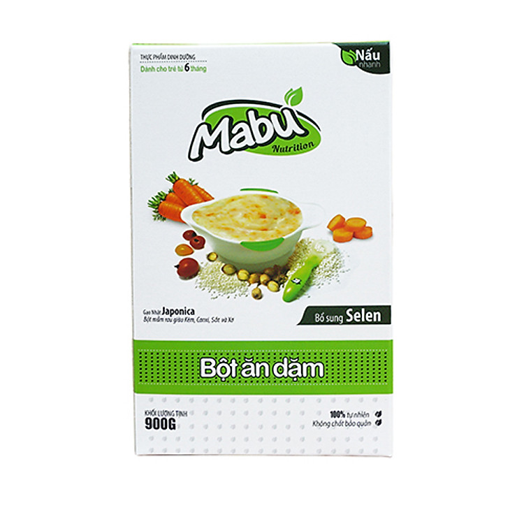Bột nấu công thức Mabu dành cho trẻ ăn dặm 900g