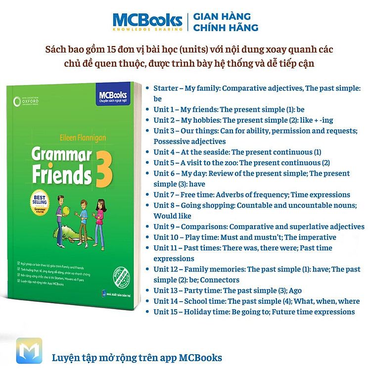 Sách - Combo Grammar Friends - Tài liệu học Tiếng Anh chuẩn quốc tế Tiểu học và THCS