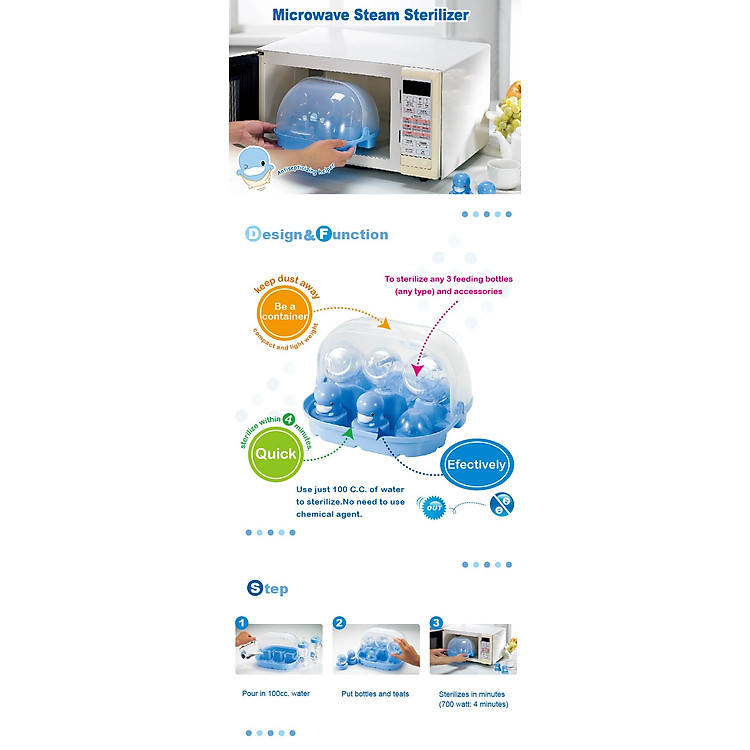 Mua Bộ tiệt trùng bình sữa KUKU KU3021 Chính hãng Giá tốt - Hình ảnh 2