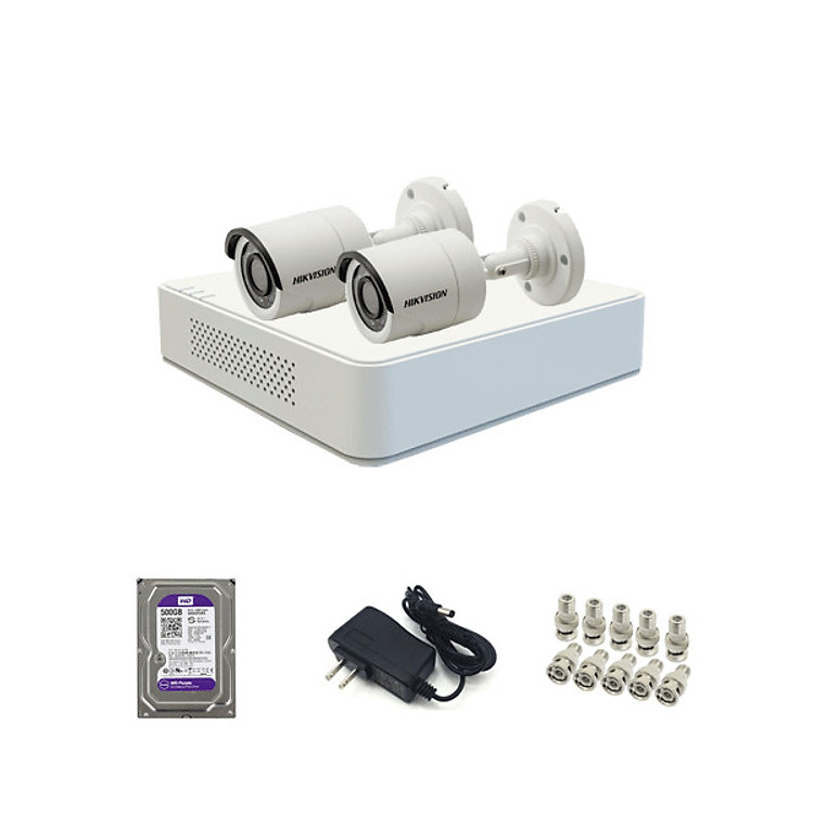 TRỌN BỘ 2 CAMERA HIKVISION 1080P (2.0MP) - Hàng Nhập Khẩu