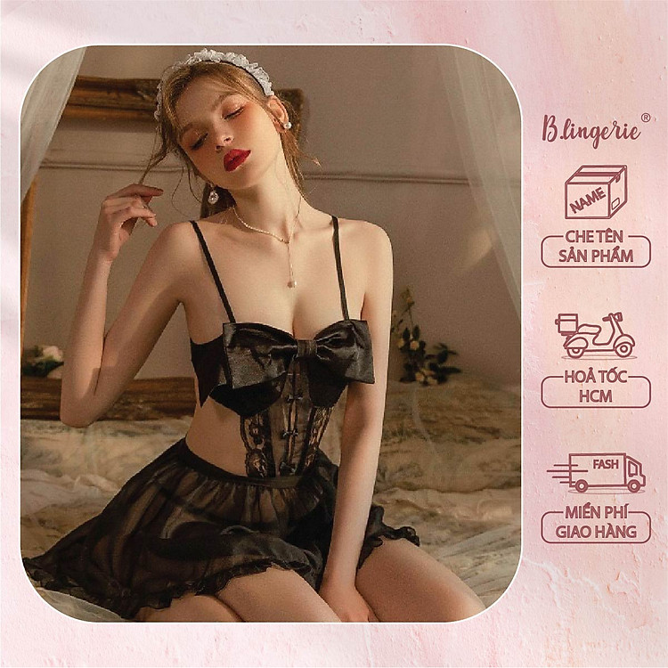 Váy Ngủ Nơ To Gợi Cảm - B.Lingerie