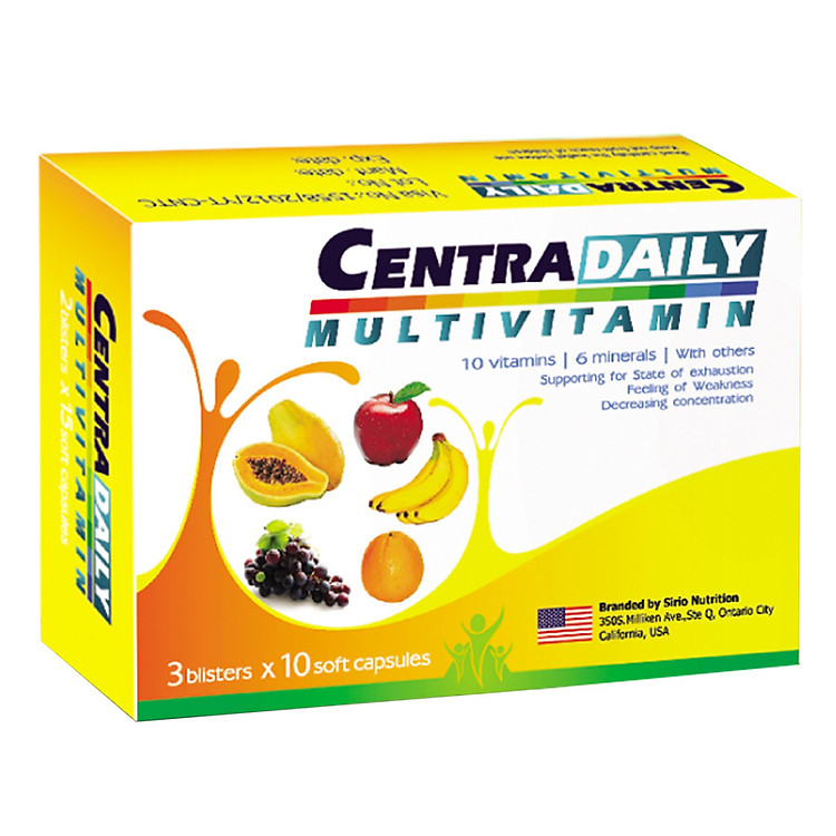 Thực Phẩm Bảo Vệ Sức Khỏe Bổ Sung Vitamin Và Khoáng Chất Tăng Cường Sức Khỏe Centra Daily Sirio Pharma (30 viên)