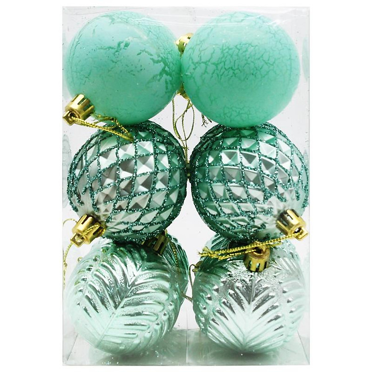Hộp Trái Châu Trang Trí Giáng Sinh (12 trái) - Màu Xanh Mint - Ảnh 4