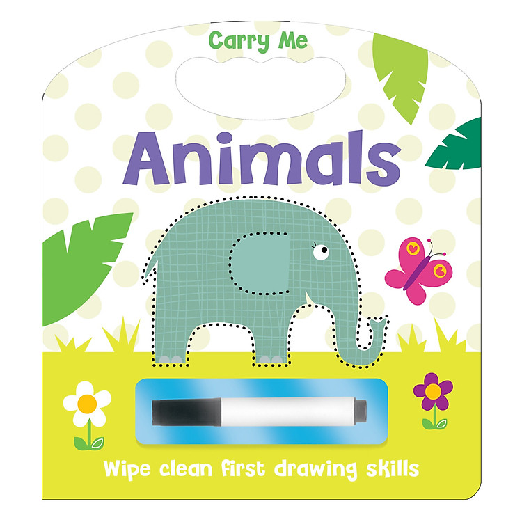 Sách Carry Me Wipe Clean Drawing Animals
