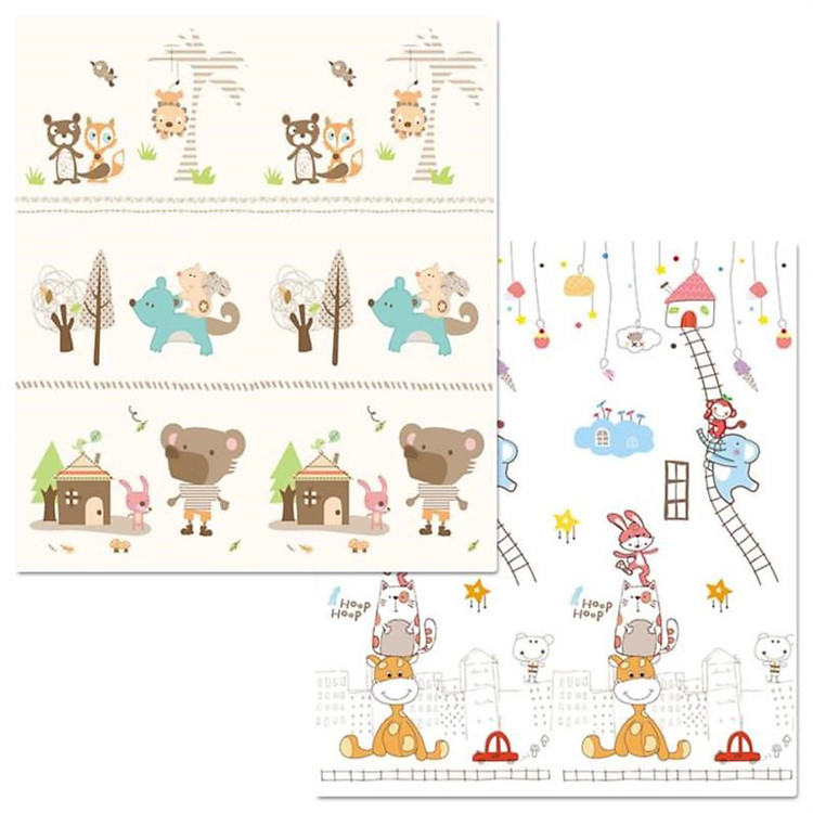 Thảm chơi cho bé, Thảm XPE phủ Silicon chống thấm 2 mặt cho bé thoải mái vui chơi Mẫu 09