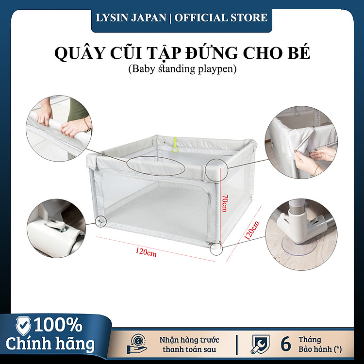 Lysin – Quây cũi vải lưới an toàn Chính hãng Tiết kiệm