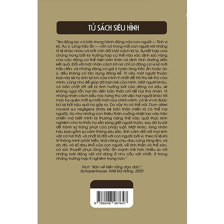 BÀN VỀ NỀN TẢNG ĐẠO ĐỨC - Arthur Schopenhauer - Ảnh 2
