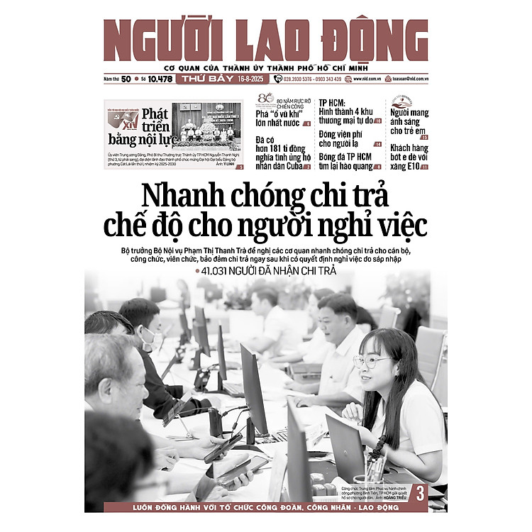 Nhật báo Người Lao Động từ ngày 11-08-2025 đến 17-08-2025