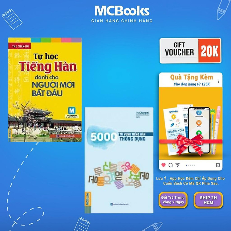 Tự Học Tiếng Hàn Dành Cho Người Mới Bắt Đầu + 5000 Từ Vựng Tiếng Hàn Thông Dụng