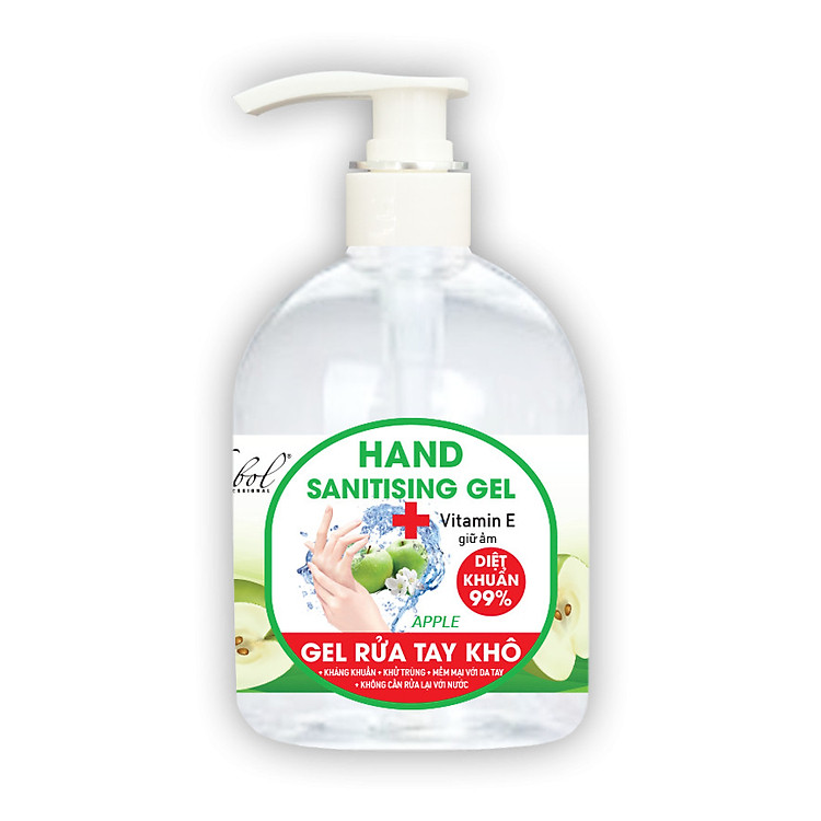 Nước rửa tay khô diệt khuẩn hương táo Thebol 450ml