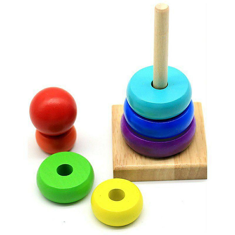 Tháp cầu vồng gỗ cho trẻ em Chính hãng Tiết kiệm - Hình ảnh 2