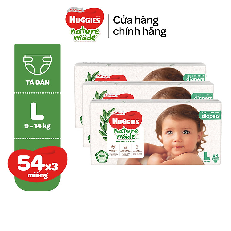 Mua Combo 3 Tã Huggies Platinum NatureMade Chính hãng Tiết kiệm - Hình ảnh 2