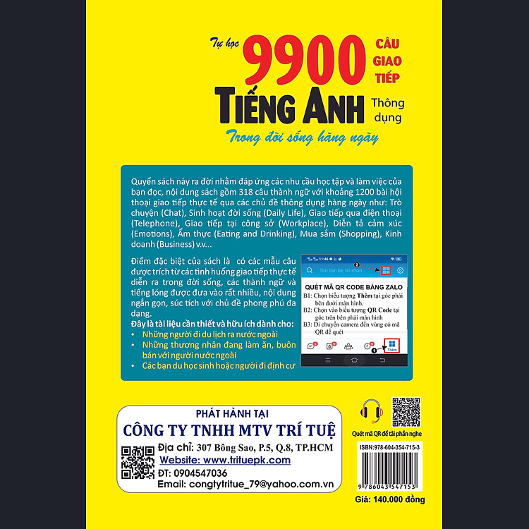 TỰ HỌC 9900 CÂU GIAO TIẾP TIẾNG ANH THÔNG DỤNG - Ảnh 2