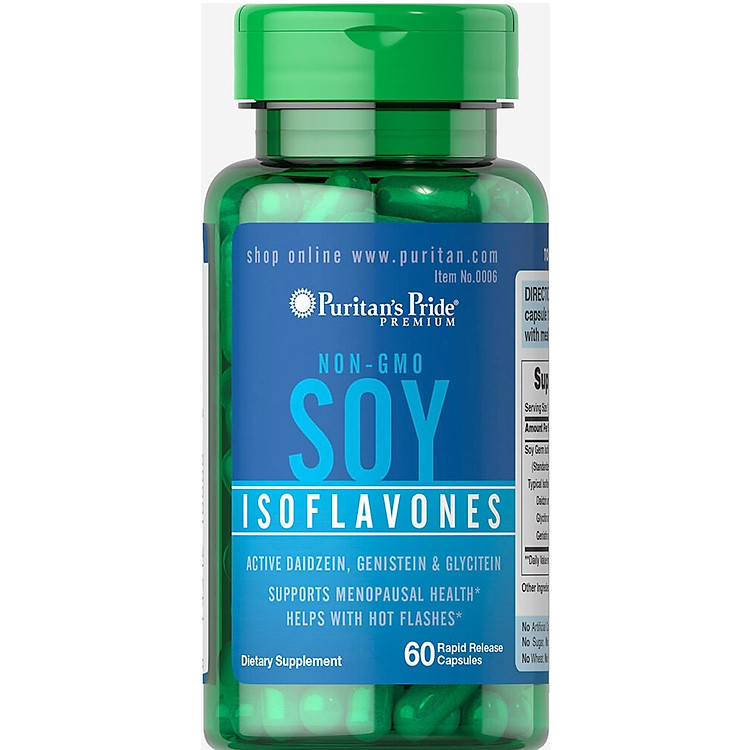 Thực phẩm chức năng từ Tinh chất mầm đậu nành - Non GMO Soy Isoflavones 750 mg (60 viên)
