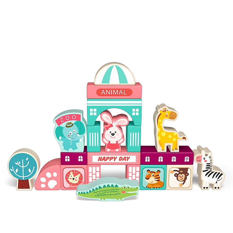 Mua Bộ xếp hình gỗ thành phố Mẫu A Chính hãng Tiết kiệm - Hình ảnh 3