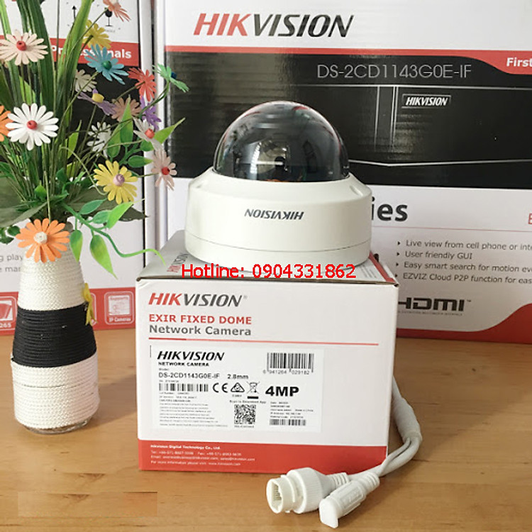 Camera IP Hikvision 4.0Mp + Mic chuẩn nén H265+, hồng ngoại 30m ( DS-2CD1143G0-IUF, DS-2CD1343G0-IUF, DS-2CD1343G0-IUF )-hàng chính hãng.