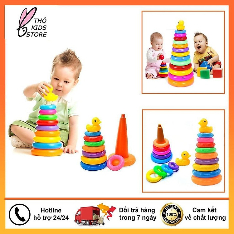 Tìm mua tại Avakids: Tháp cầu vồng xếp vịt cao cấp - Ngập tràn khuyến mãi